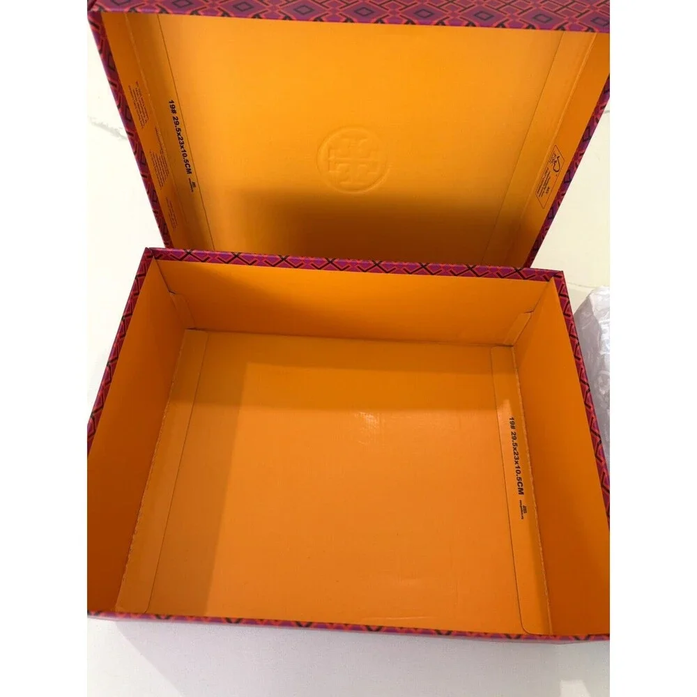 Authentic Tory Burch Shoebox Storage Decor Gift Box‎ W/ Tissue Paper 12x9x4.5